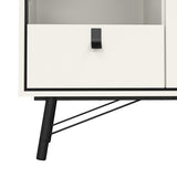 Wooden Display Cabinet With 1 Door 1 Glass Door And 1 Drawer - Ry