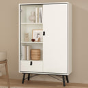 Wooden Display Cabinet With 1 Door 1 Glass Door And 1 Drawer - Ry