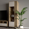 Wooden Display Cabinet With 1 Glass Door - Grafton