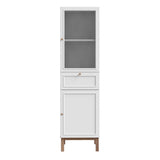 Wooden Display Cabinet With 2 Doors And 1 Drawer - Wensley