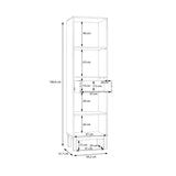 Wooden Display Cabinet With 2 Doors And 1 Drawer - Wensley
