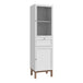 Wooden Display Cabinet With 2 Doors And 1 Drawer - Wensley