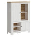 Wooden Display Cabinet 100cm Wide With 2 Doors And 4 Shelves - Celesto