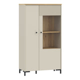 Wooden Display Cabinet With 2 Doors - Bixbite