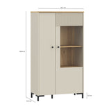 Wooden Display Cabinet With 2 Doors - Bixbite
