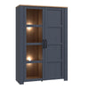 Wooden Display Cabinet With 2 Doors And LED Lights - Bohol