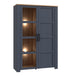 Wooden Display Cabinet 106cm Wide With 2 Doors And LED Lights - Bohol