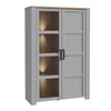Wooden Display Cabinet With 2 Doors And LED Lights - Bohol