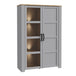 Wooden Display Cabinet 106cm Wide With 2 Doors And LED Lights - Bohol