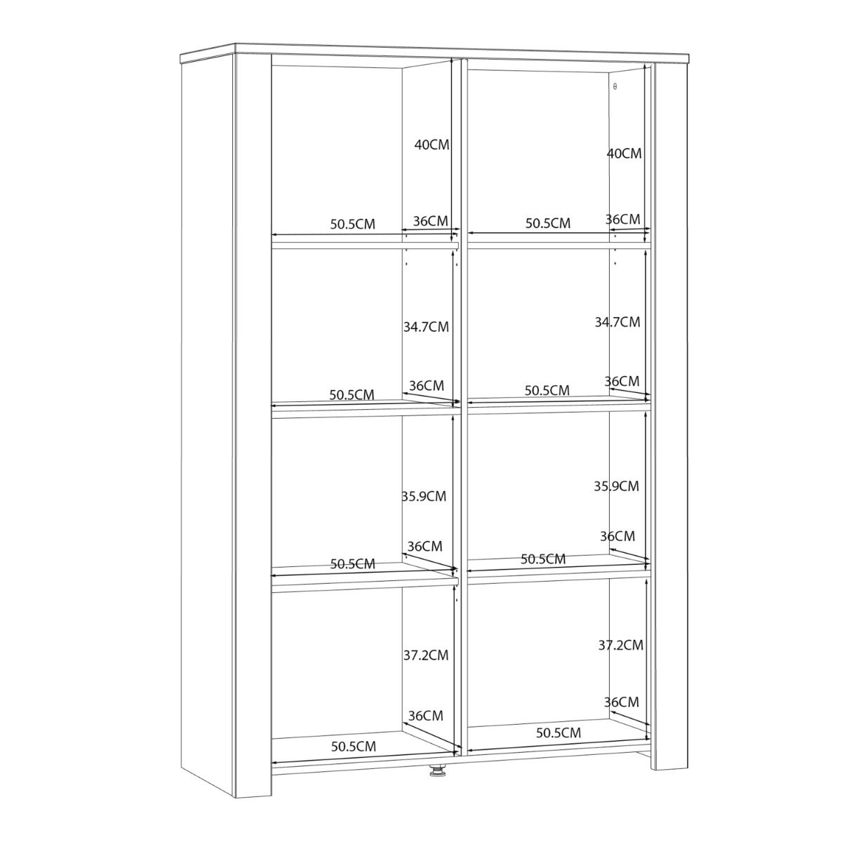 Wooden Display Cabinet With 2 Doors And LED Lights - Bohol