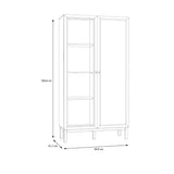 Wooden Display Cabinet With 2 Doors - Wensley