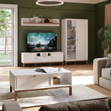 Wooden Display Cabinet With 2 Doors - Wensley