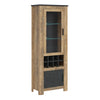 Wooden Display Cabinet With 2 Doors And Wine Rack - Rapallo