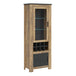 Wooden Display Cabinet With 2 Doors And Wine Rack - Rapallo