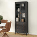 Wooden Display Cabinet 78.05cm Wide With 2 Glass Doors And 3 Drawers - Barcelona