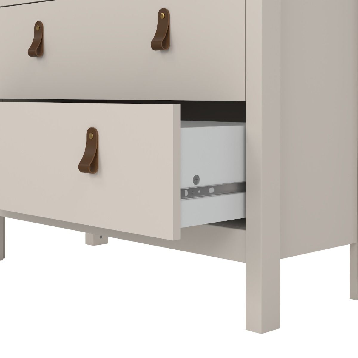 Wooden Display Cabinet With 2 Glass Doors And 3 Drawers - Barcelona
