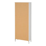 Wooden Display Cabinet With 2 Glass Doors And 3 Drawers - Madrid