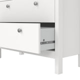 Wooden Display Cabinet With 2 Glass Doors And 3 Drawers - Madrid