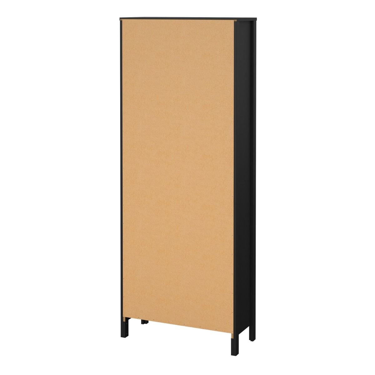 Wooden Display Cabinet With 2 Glass Doors And 3 Drawers - Madrid
