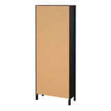 Wooden Display Cabinet With 2 Glass Doors And 3 Drawers - Madrid