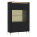 Wooden Display Cabinet With 2 Glass Doors - Genoa