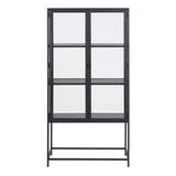 Wooden Display Cabinet With 2 Glass Doors - Seaford