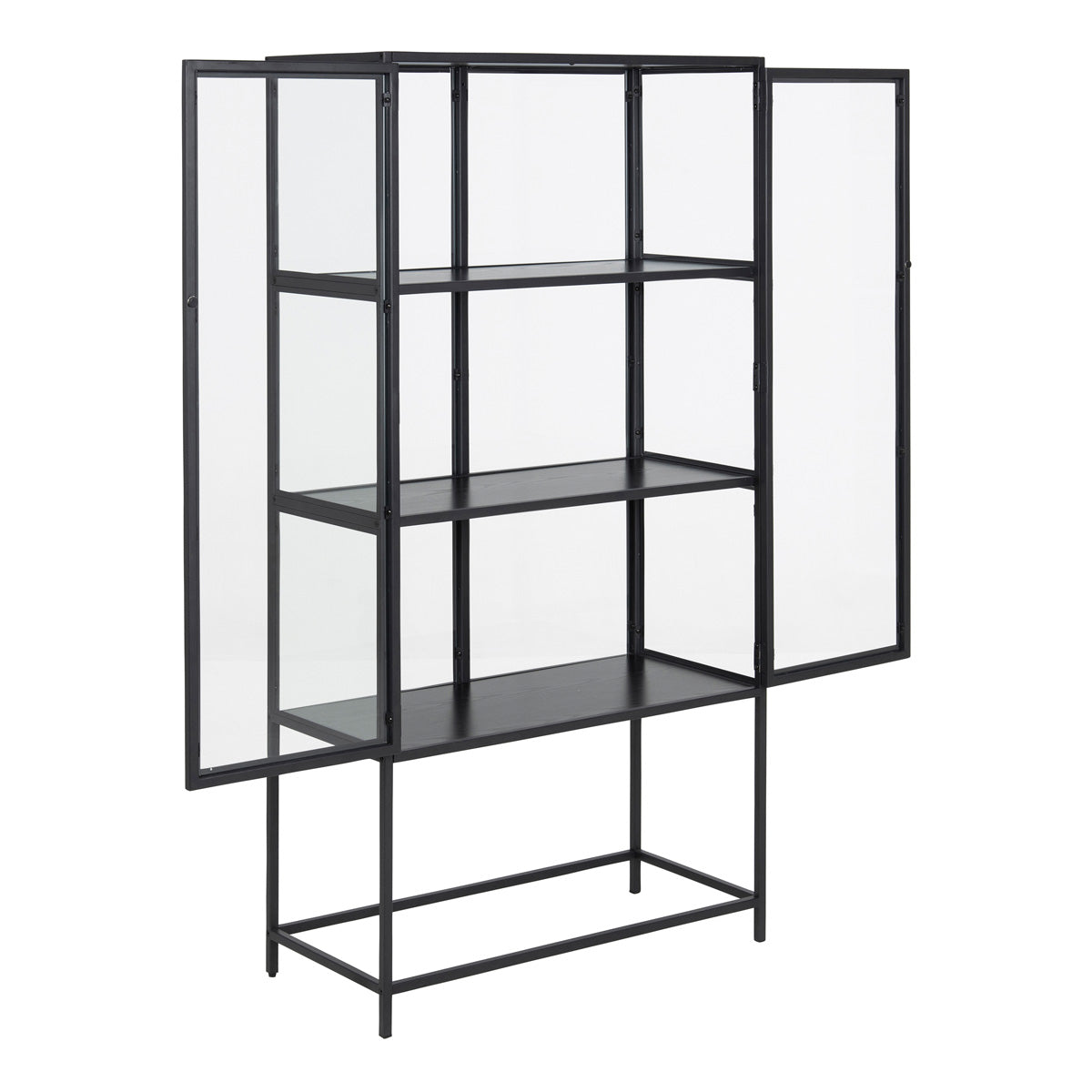 Wooden Display Cabinet With 2 Glass Doors - Seaford