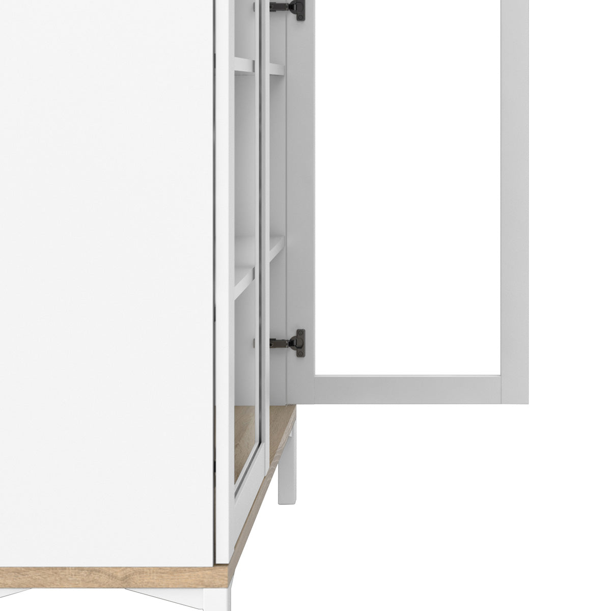 Wooden Display Cabinet With 2 Glazed Doors - Roomers
