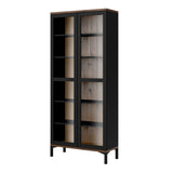 Wooden Display Cabinet With 2 Glazed Doors - Roomers