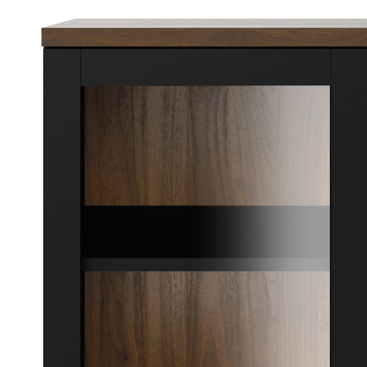 Wooden Display Cabinet With 2 Glazed Doors - Roomers