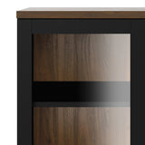 Wooden Display Cabinet With 2 Glazed Doors - Roomers