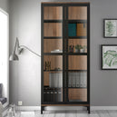 Wooden Display Cabinet With 2 Glazed Doors - Roomers