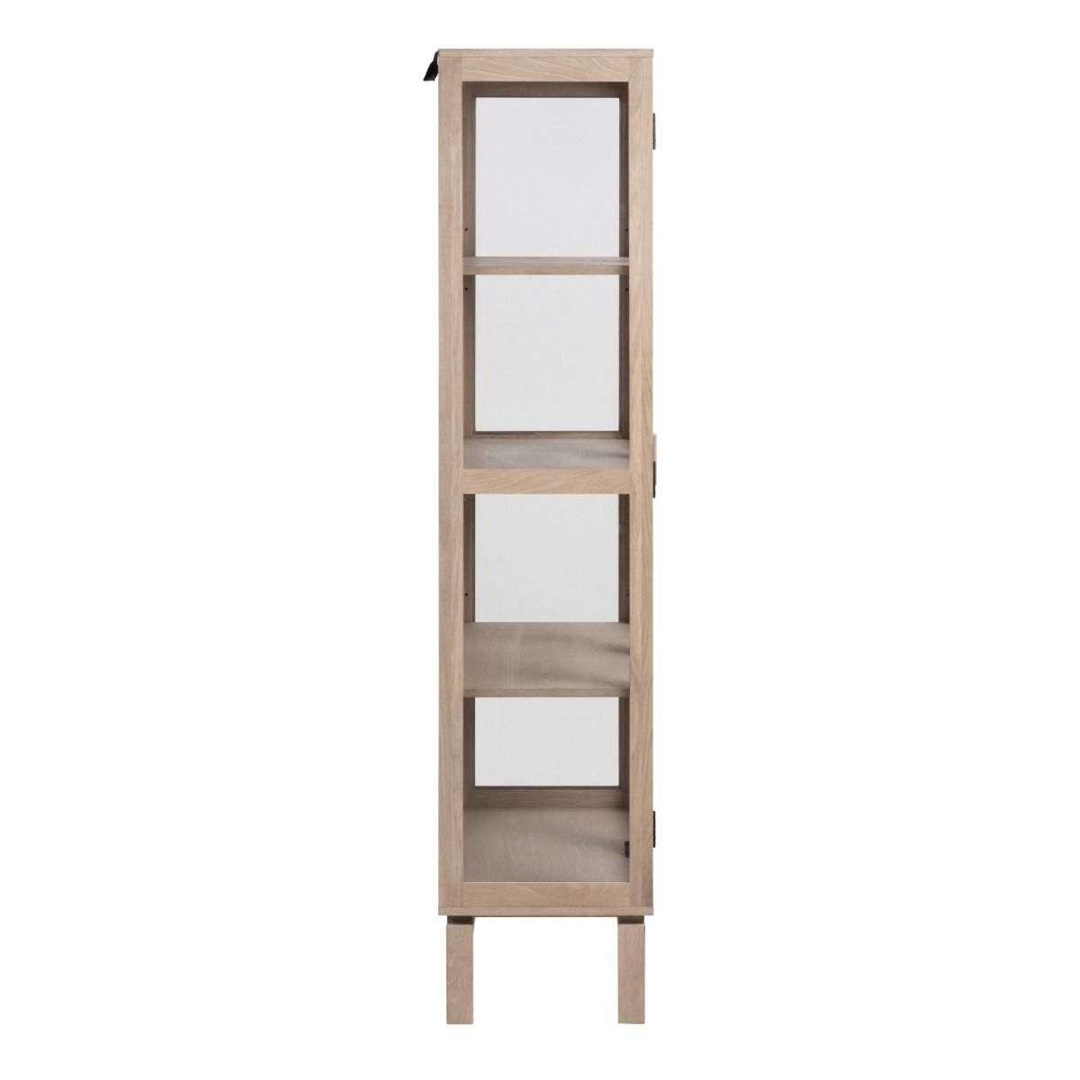 Wooden Display Cabinet With 2 Two Clear Glass Doors - Linley