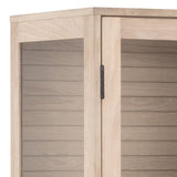 Wooden Display Cabinet With 2 Two Clear Glass Doors - Linley