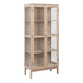 Wooden Display Cabinet With 2 Two Clear Glass Doors - Linley
