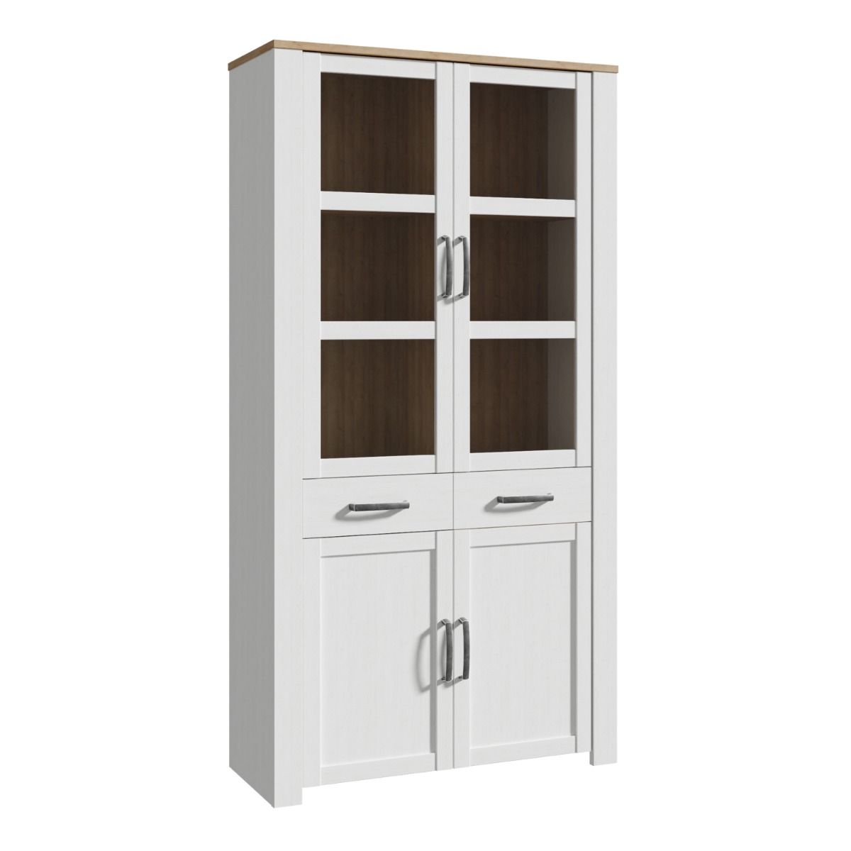Wooden Display Cabinet With 4 Doors 1 Drawer And LED Lights - Bohol