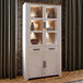 Wooden Display Cabinet 106cm Wide With 4 Doors 1 Drawer And LED Lights - Bohol
