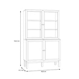 Wooden Display Cabinet With 4 Doors - Wensley