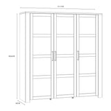 Wooden Display Cabinet Large With 3 Doors - Bohol
