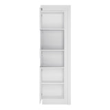 Wooden Display Cabinet Left Handed With 1 Smoky Glazed Door And LED Lights - Lyon