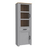 Wooden Display Cabinet Narrow With 2 Doors And 1 Drawer - Bohol