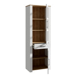 Wooden Display Cabinet Narrow With 2 Doors And 1 Drawer - Bohol