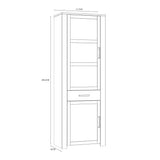 Wooden Display Cabinet Narrow With 2 Doors And 1 Drawer - Bohol