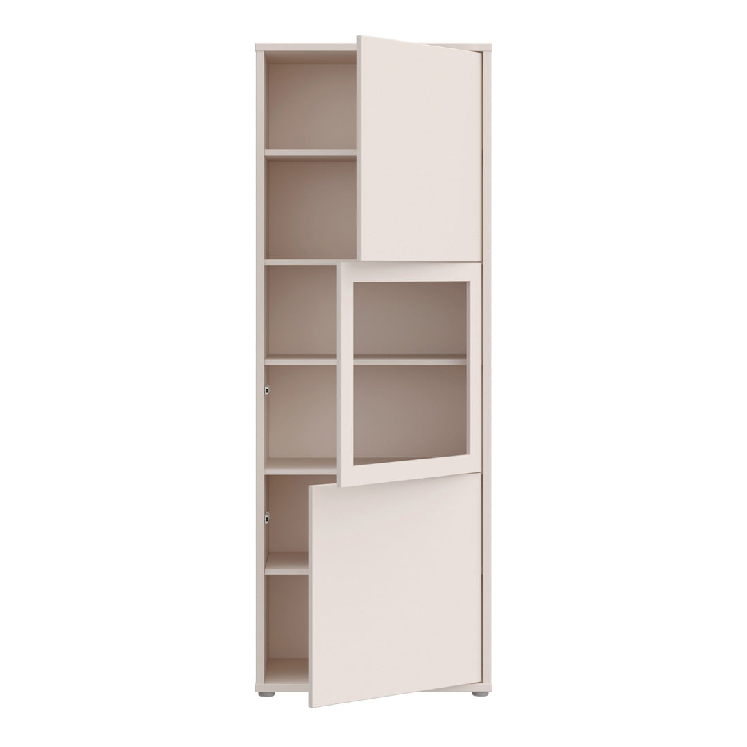 Wooden Display Cabinet Narrow With 3 Push-to-Open Doors - Alice Springs