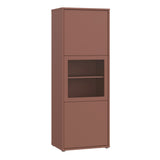 Wooden Display Cabinet Narrow With 3 Push-to-Open Doors - Alice Springs