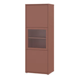 Wooden Display Cabinet Narrow With 3 Push-to-Open Doors - Alice Springs