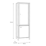 Wooden Display Cabinet Tall With 2 Doors - High Rock