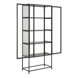 Wooden Display Cabinet Tall With 2 Glass Doors - Seaford