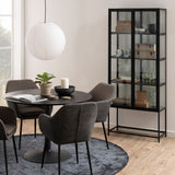 Wooden Display Cabinet Tall With 2 Glass Doors - Seaford