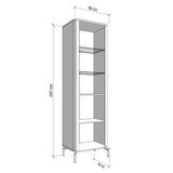 Wooden Display Cabinet Tall With 2 Doors - Dearborn